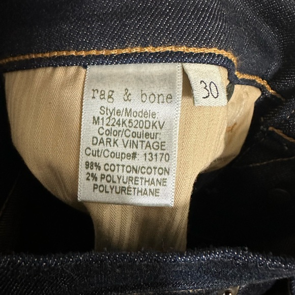 Rag & Bone Navy Jeans Size 30 - Picture 4 of 5
